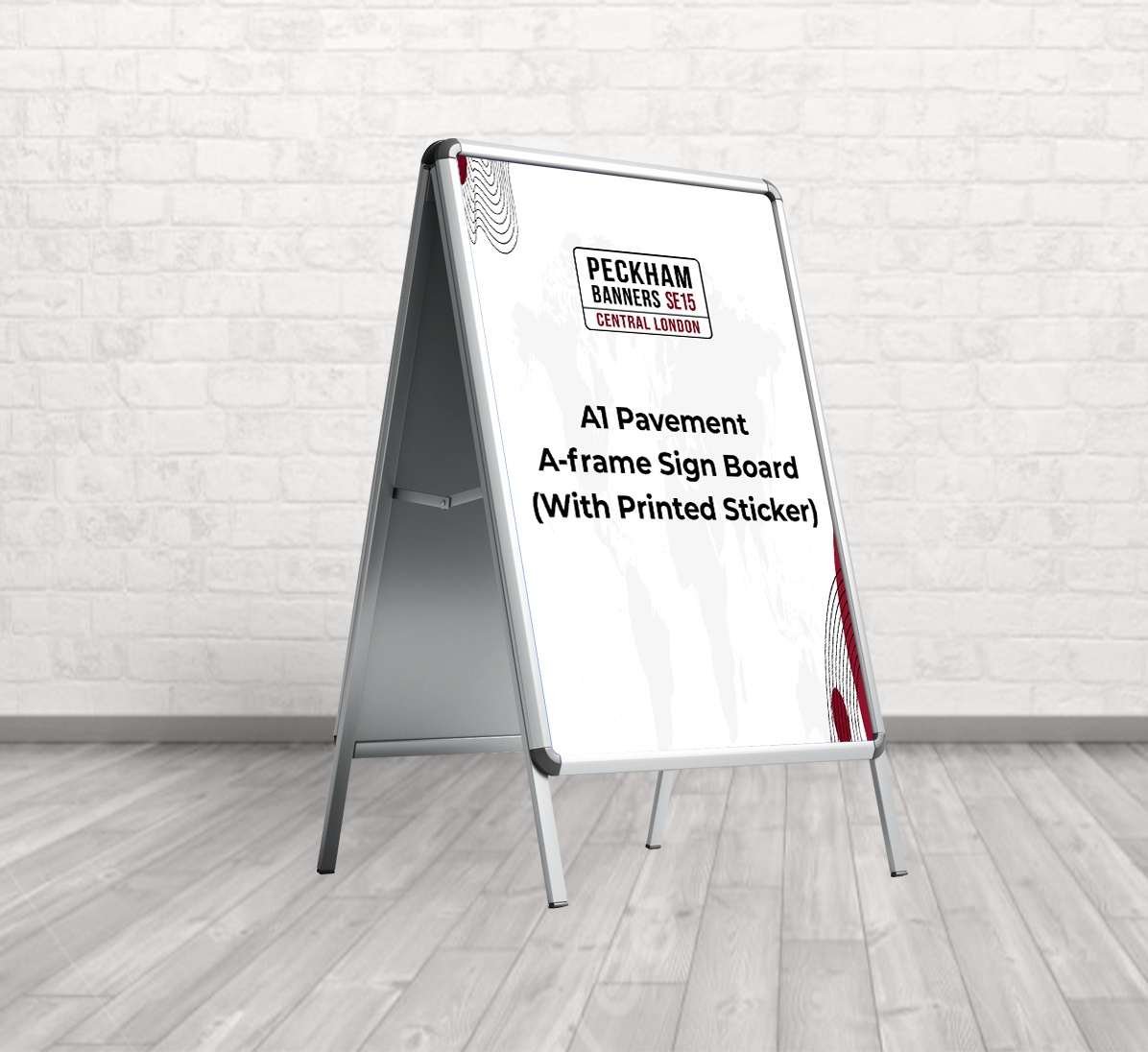 A1 Pavement A-frame Sign Board (With Printed Poster)