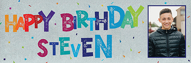 Personalised Birthday Banner for Steven