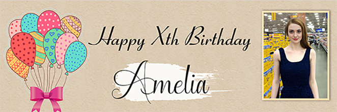 Custom Birthday Banner for Amelia