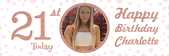 Personalised 21st Birthday Banner for Her