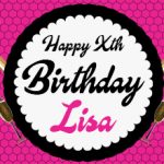 Happy Xth Birthday Banner for Lisa
