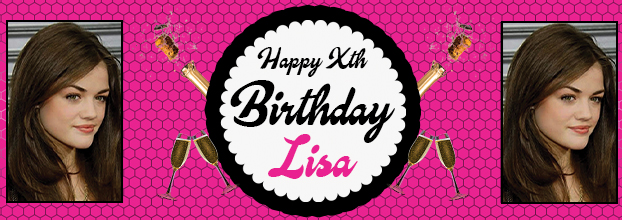Happy Xth Birthday Banner for Lisa