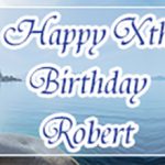 Lake View Happy Birthday Banner for Robert