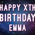 Neon Confetti Birthday Banner for Emma