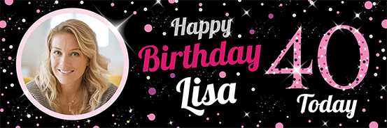 Personalised 40th Birthday Banner for Her
